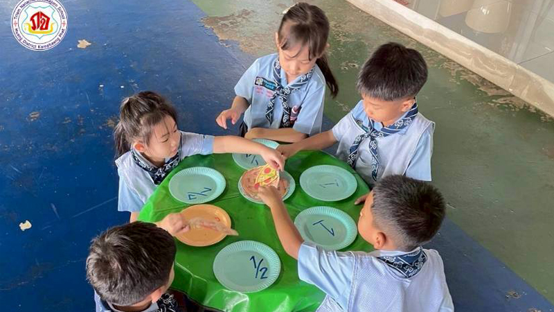 Interesting mathematics activities: "Half and a quarter"